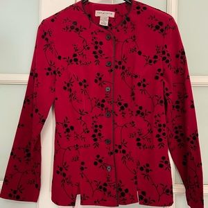 VINTAGE Women’s Blazer w Velvet Embroidery